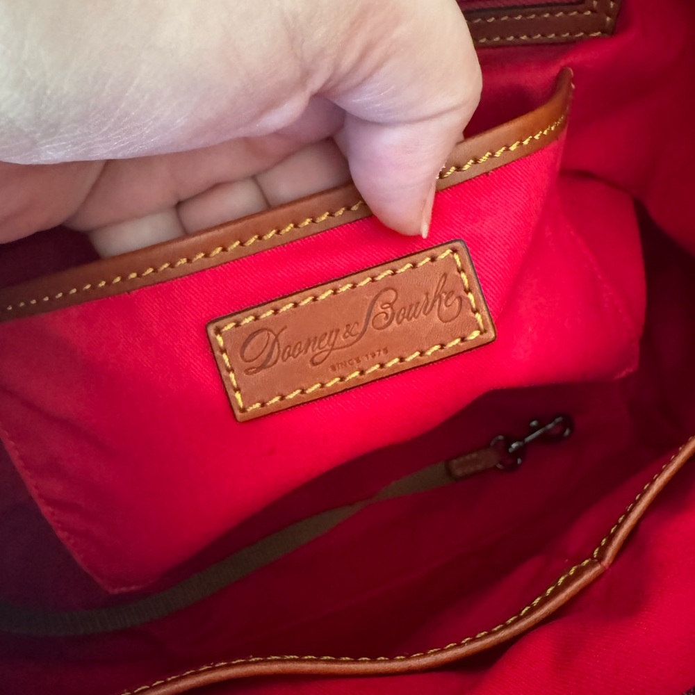 Dooney & Bourke Layla maroon Tote Double Leather Handle Tote Shoulder Bag - Picture 10 of 12